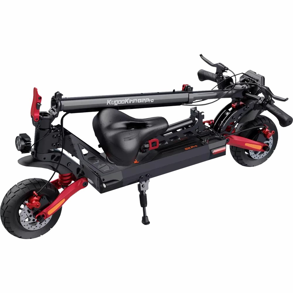 Скоростной электросамокат с сиденьем Kugoo Kirin G2 PRO VP-12688647 в сложенном виде
