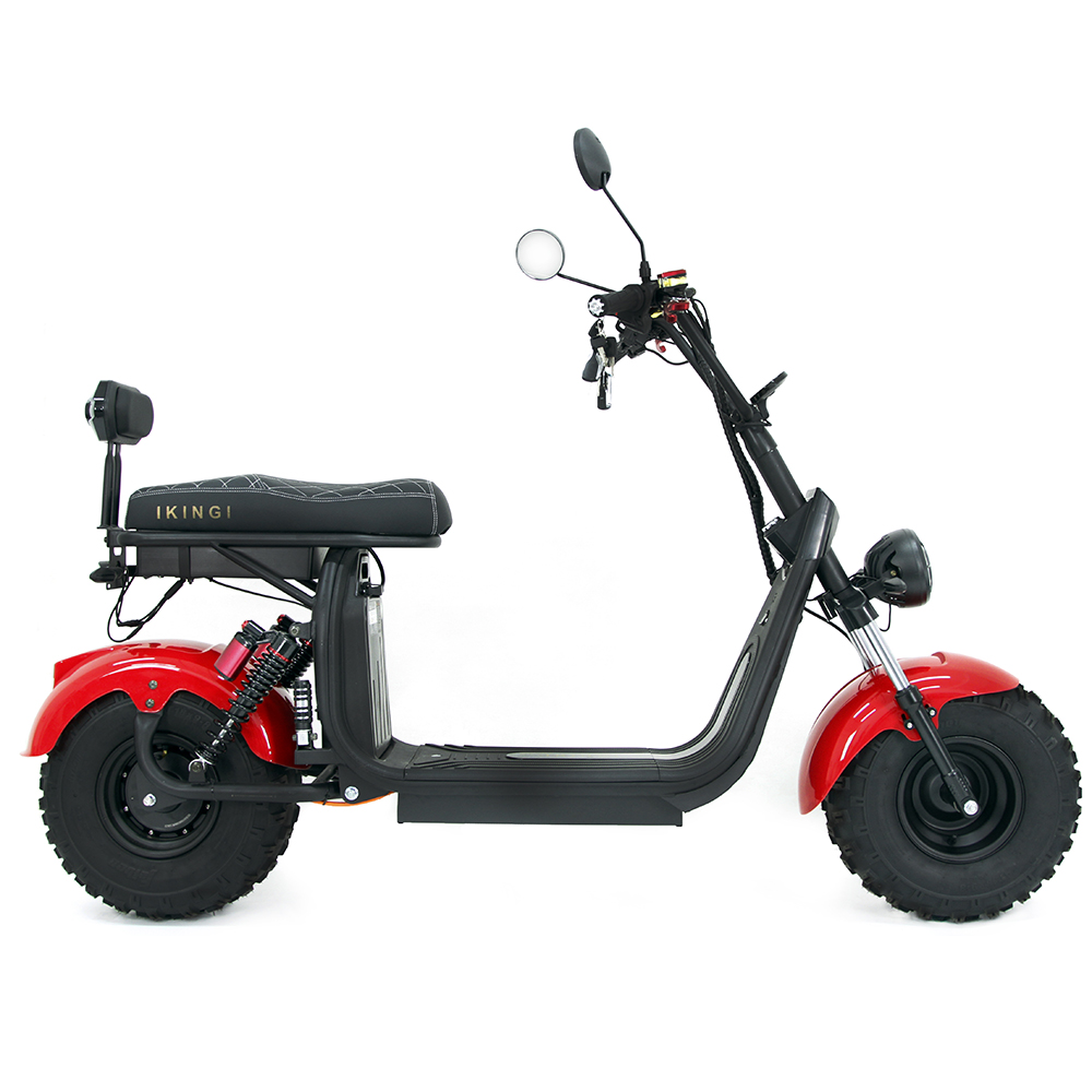 Мощный электроскутер Ikingi X7 PRO красный VP-68163694 вид сбоку