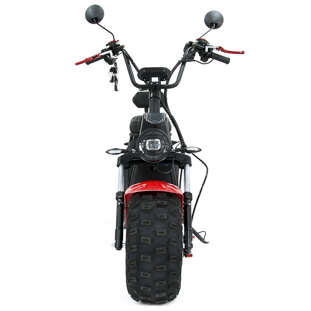 Мощный электроскутер Ikingi X7 PRO красный VP-68163694 вид спереди
