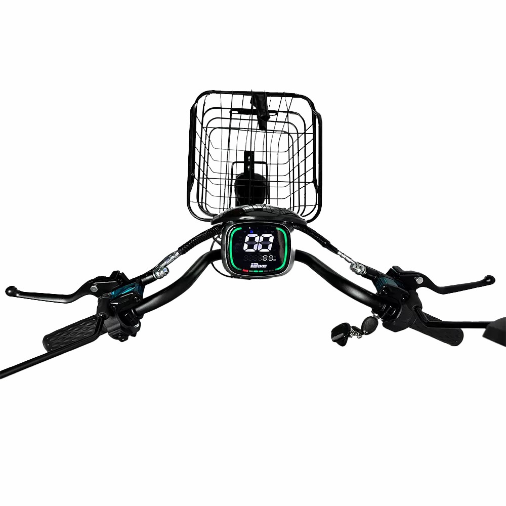 Электровелосипед с корзиной Kugoo Kirin V3 Pro VP-80436728 вид на руль с сверху