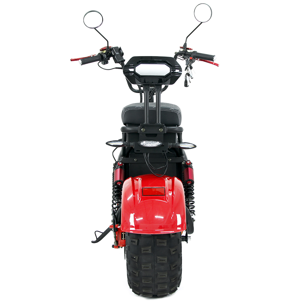Мощный электроскутер Ikingi X7 PRO красный VP-68163694 вид сзади